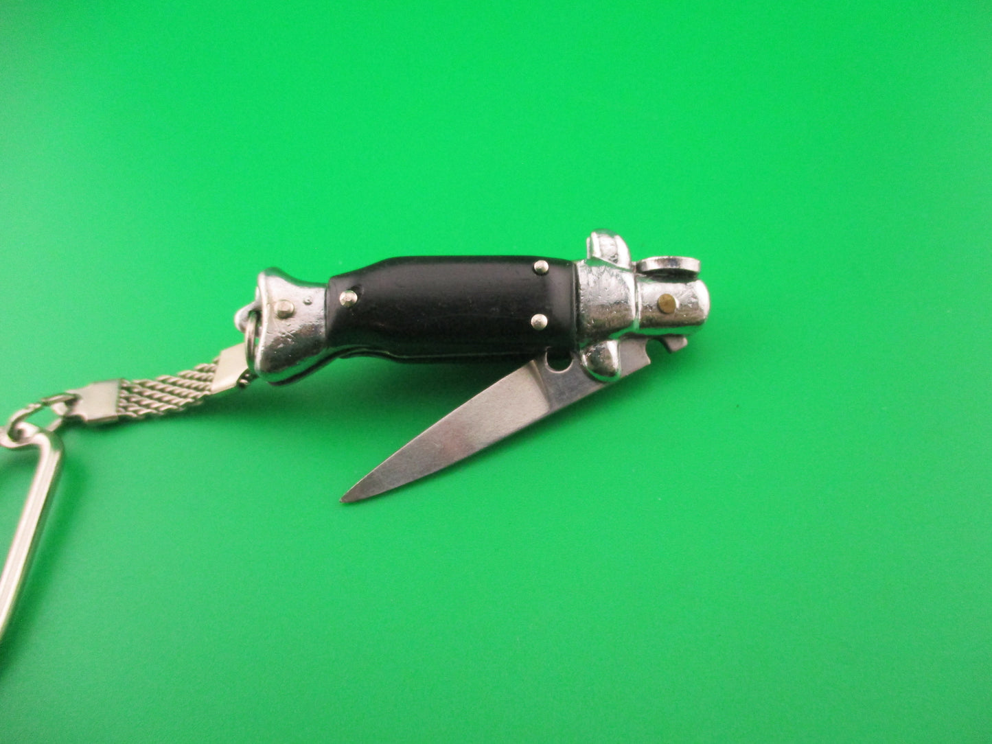 Mini Stiletto keychain knife 9cm Italian style vintage automatic knife