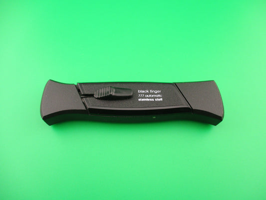 ROSTFREI BLACK FINGER 777 22cm Italian Vintage OTF DA serrated automatic knife