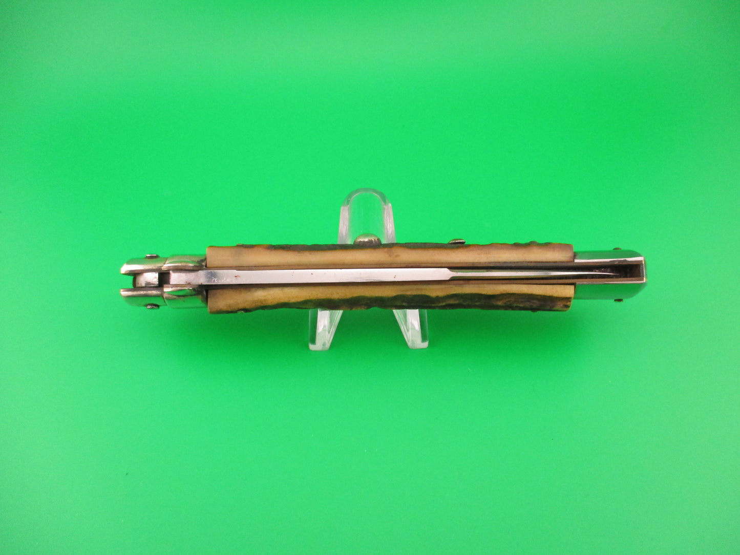 ROSTFREI KISSING CRANE PATENT 28cm Italian Humpback Stag vintage automatic knife