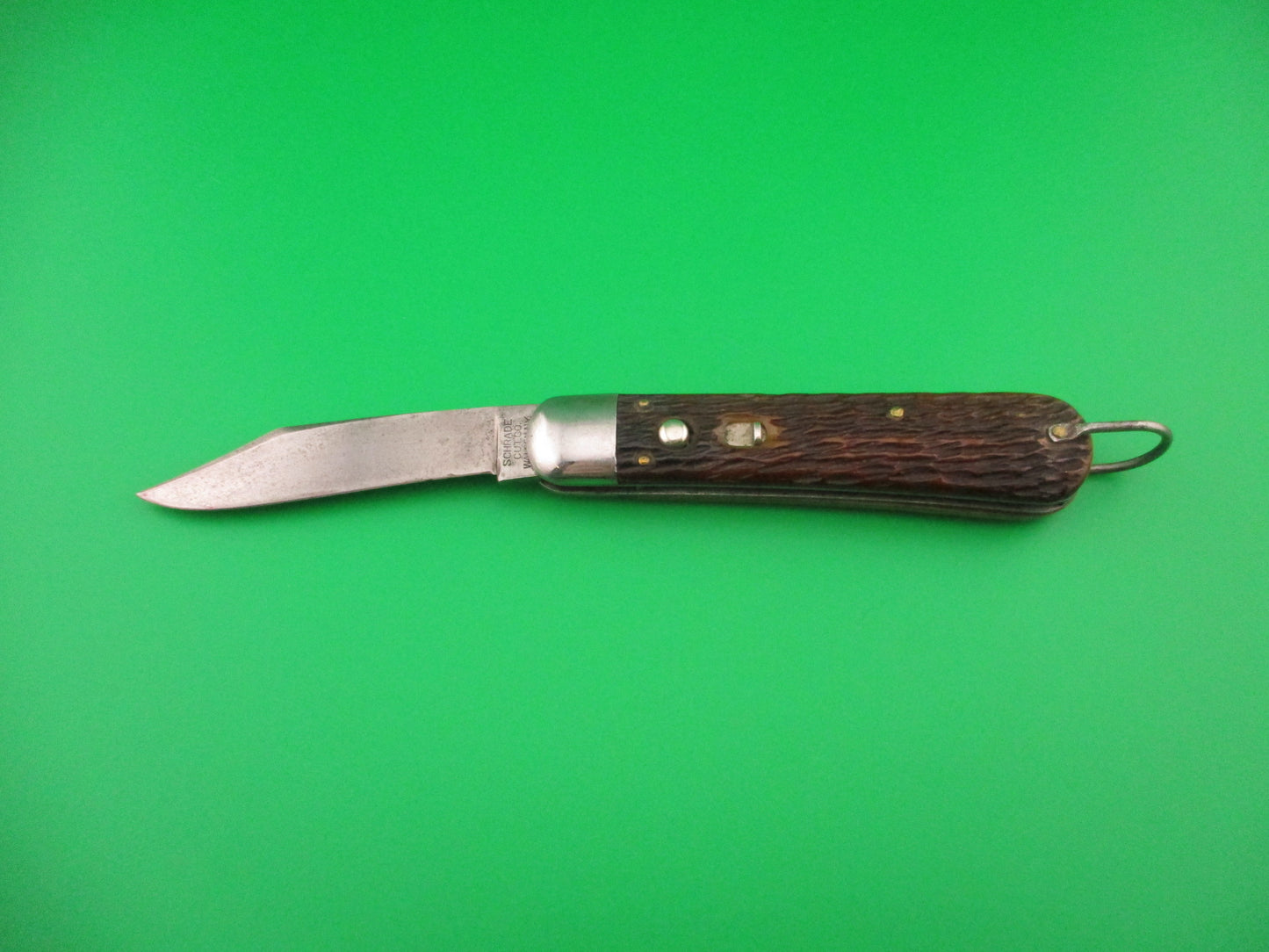 SCHRADE CUT CO M2 Bone WWII Paratrooper Military issue switchblade knife