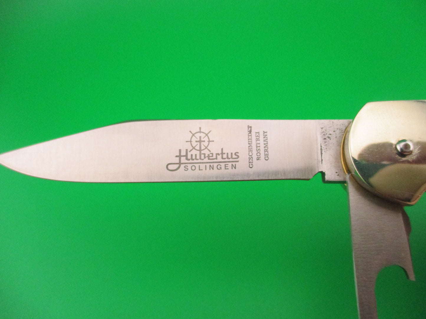 Hubertus SOLINGEN 10cm German Wood Pen Blade (cap lifter) release automatic knife