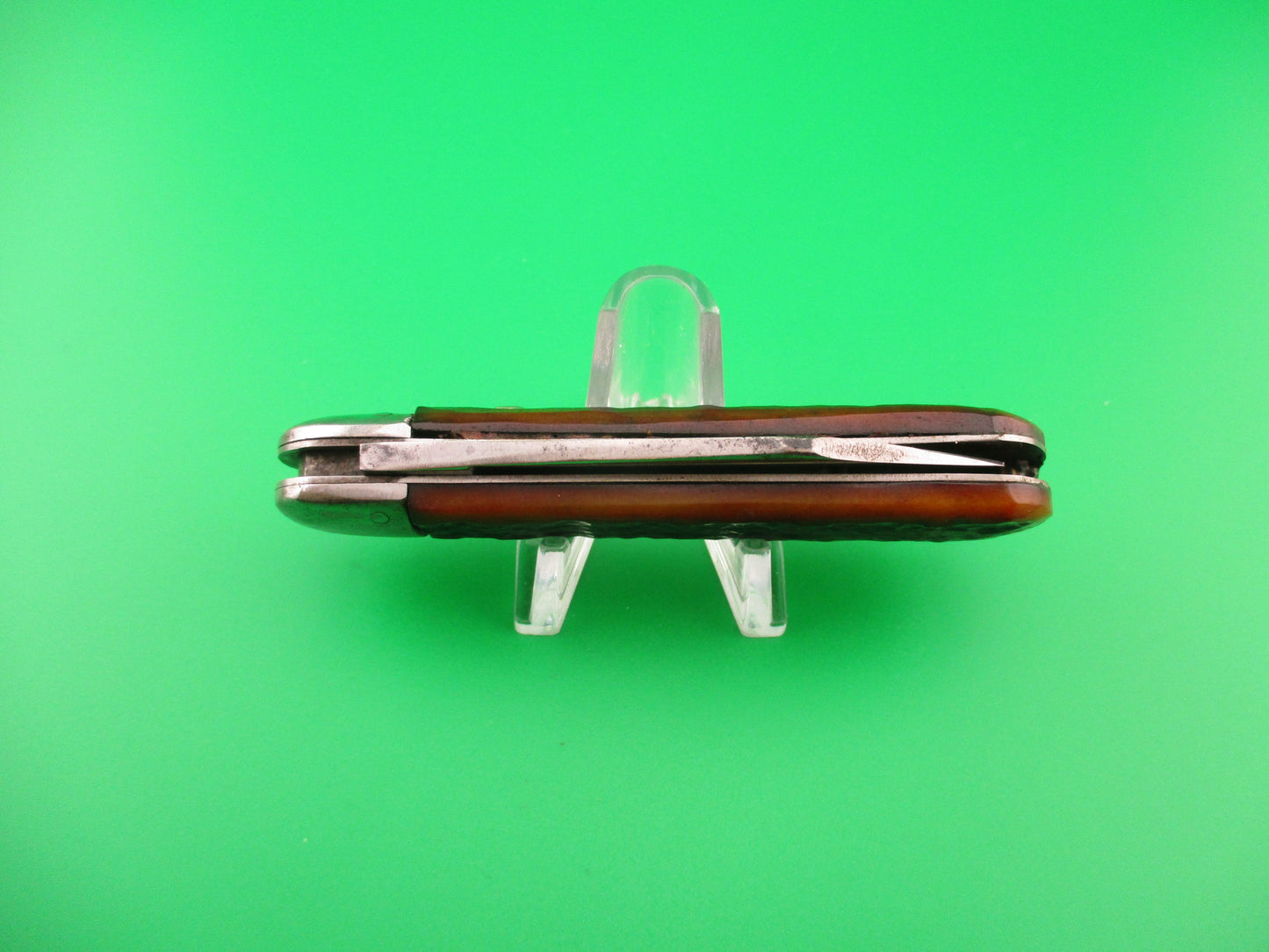 SCHRADE WALDEN shortened Scout Jigged bone vintage automatic knife