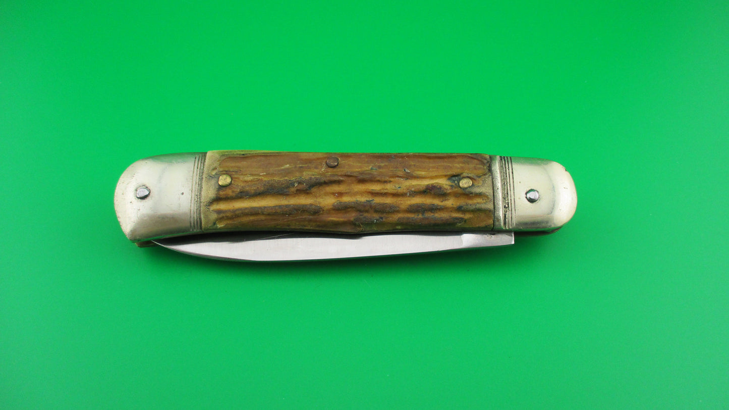 SPRINGER 11cm German Lever Stag automatic knife