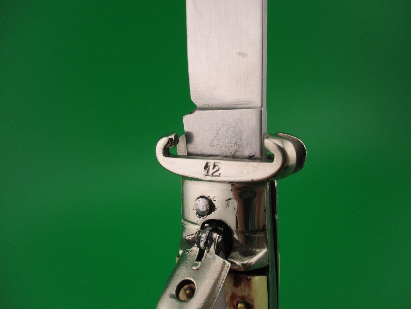 Jndiana (Indiana) INOX 20cm Italian Lever Shell puller Imitation stag automatic knife