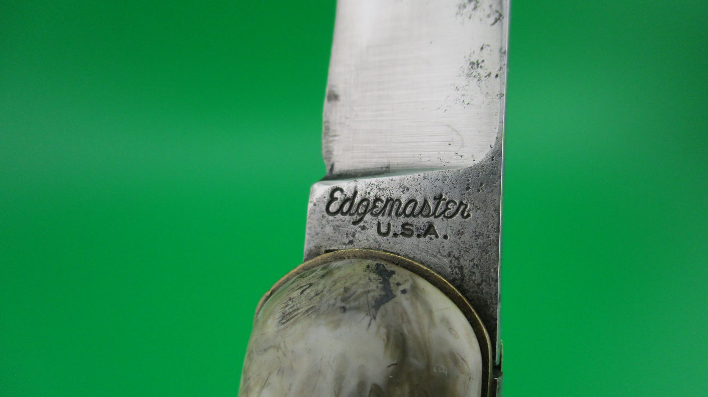 Edgemaster Fatjack Smokey swirl vintage switchblade knife