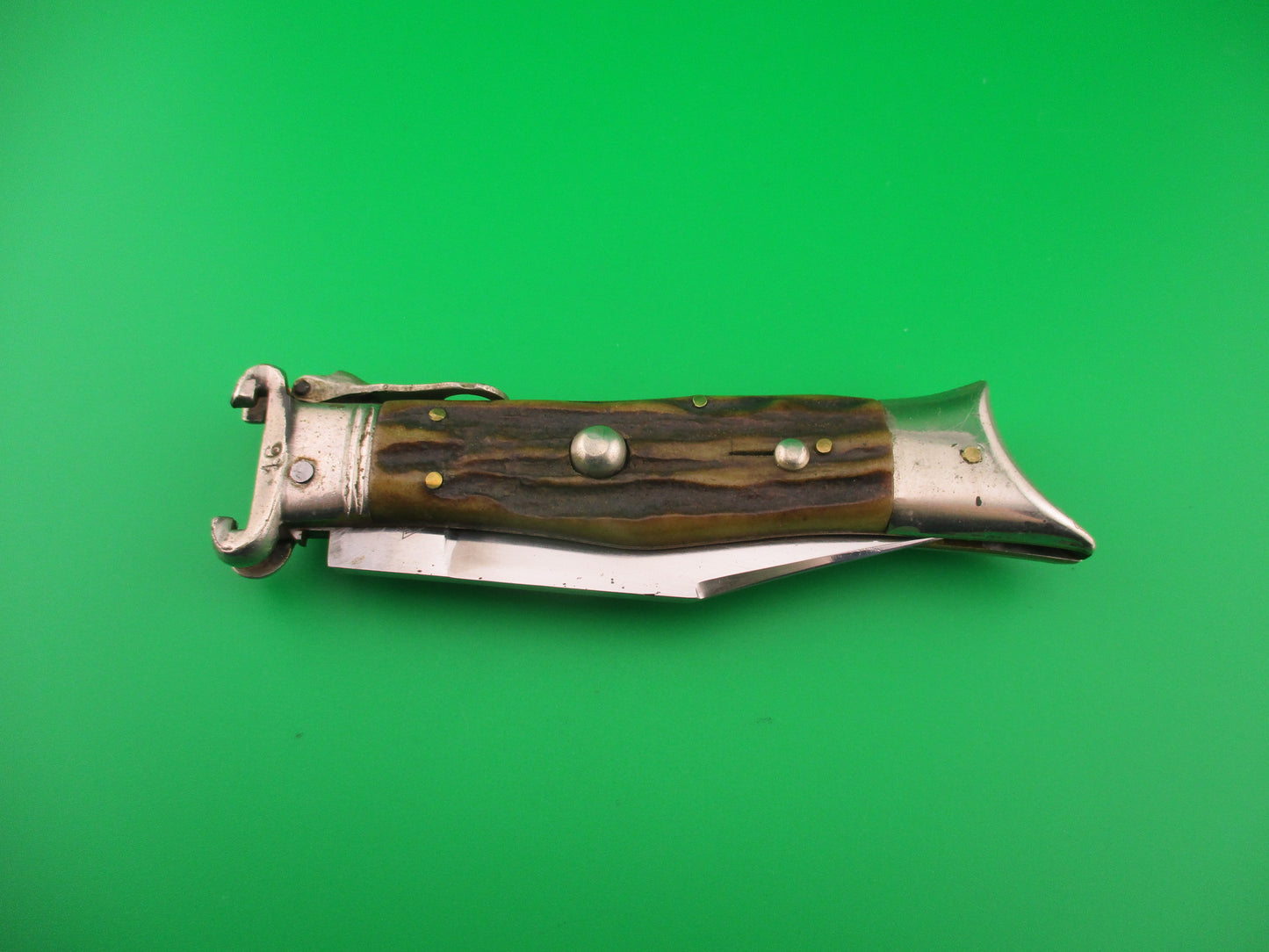 Jndiana INOX 22cm Italian Deer foot Fulcrum release Shell puller switchblade