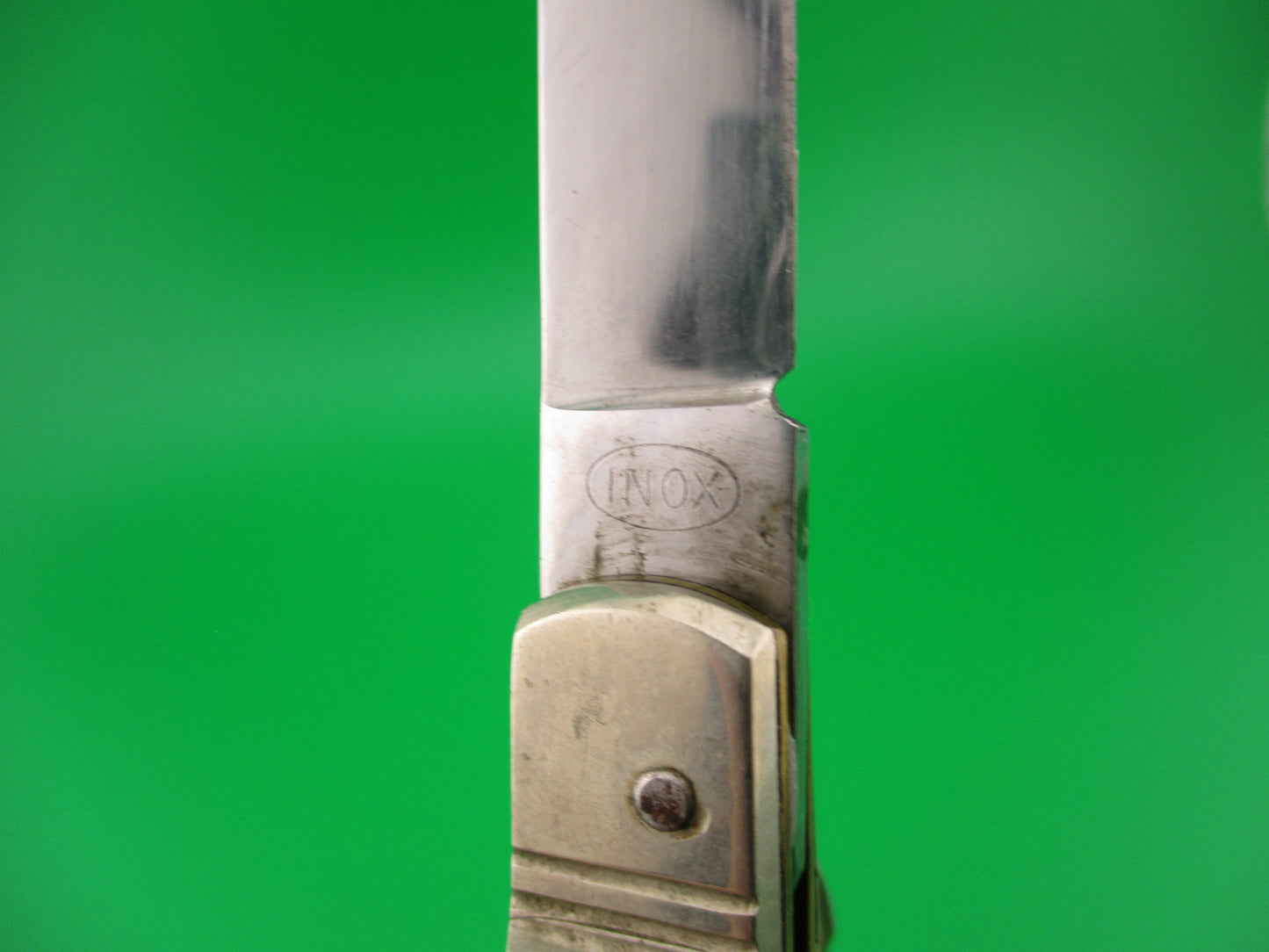 DELCIMA MANIAGO 21cm Italian Lever Pearlex Vintage Automatic knife