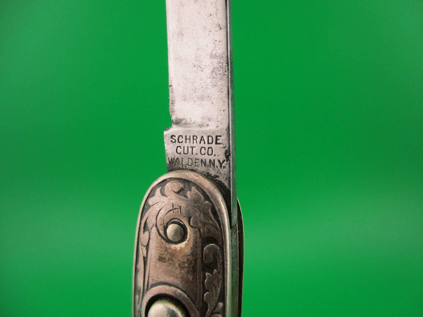 Schrade Cut Co Medium double Sterling Silver Deluxe automatic knife SS740D