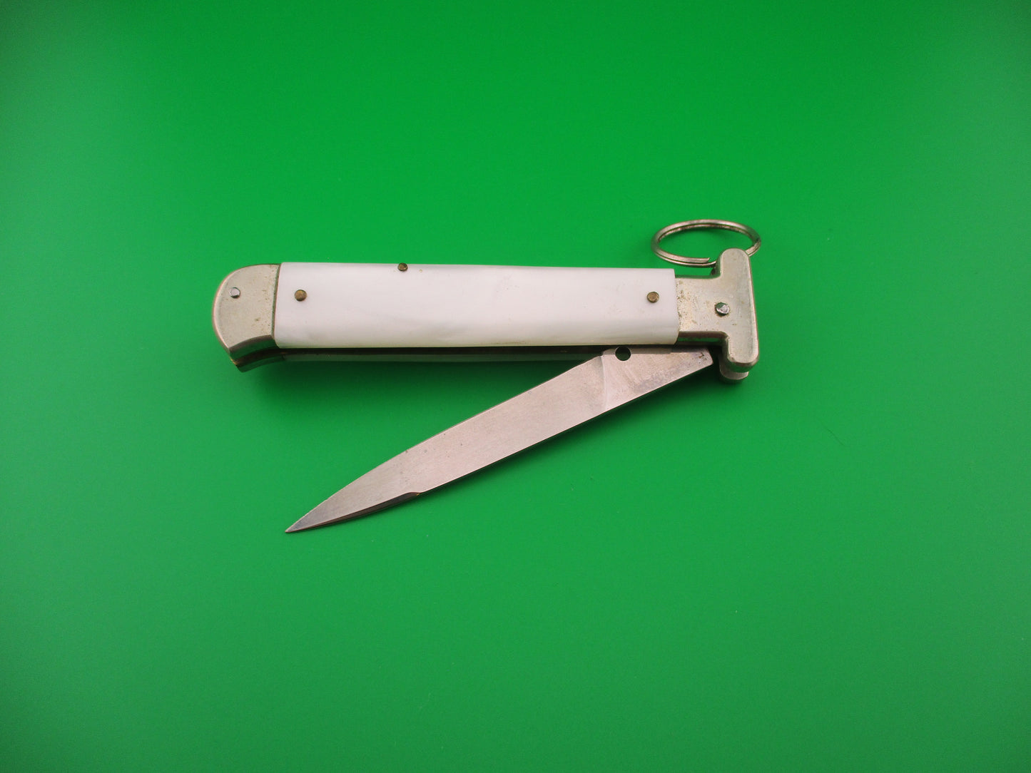 AGA CAMPOLIN 22cm Italian Pearlex Francese Ringpull automatic knife