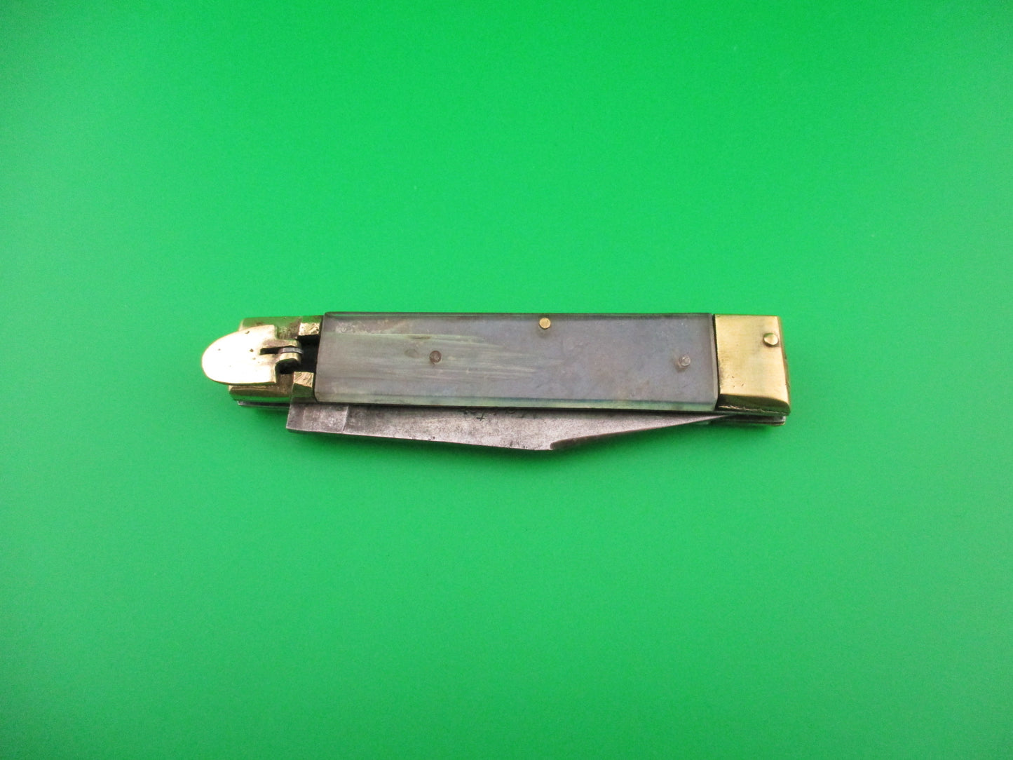 Master 19cm Japanese Lever Blue Brass vintage automatic knife