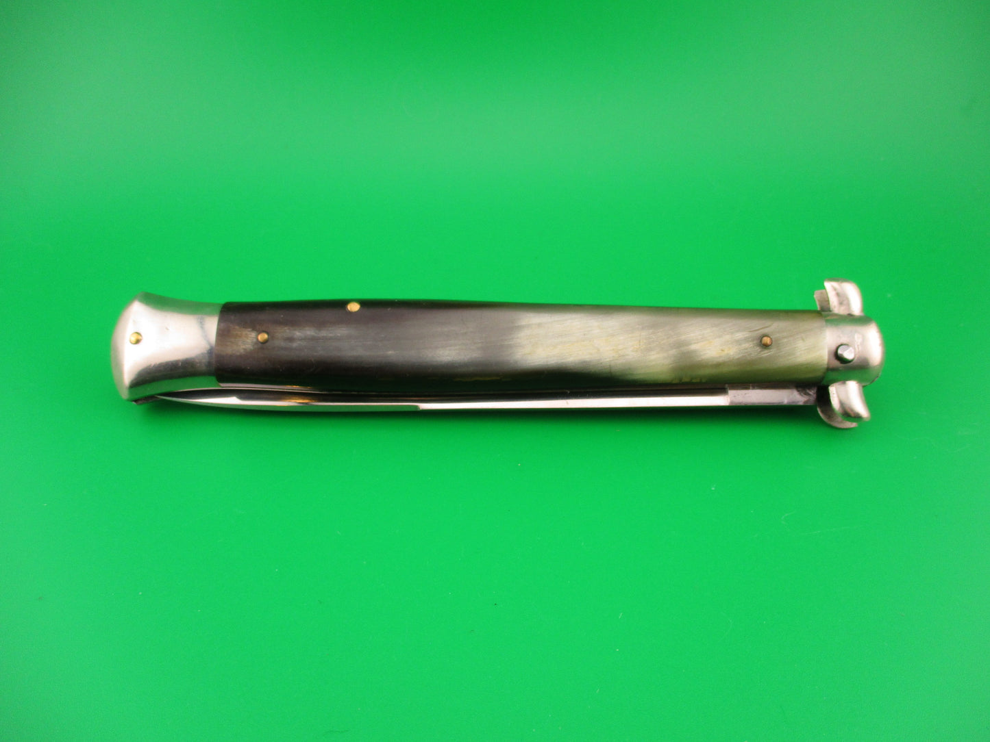 INOX 28cm Italian Totem Derby bolster BoBc horn stiletto automatic knife
