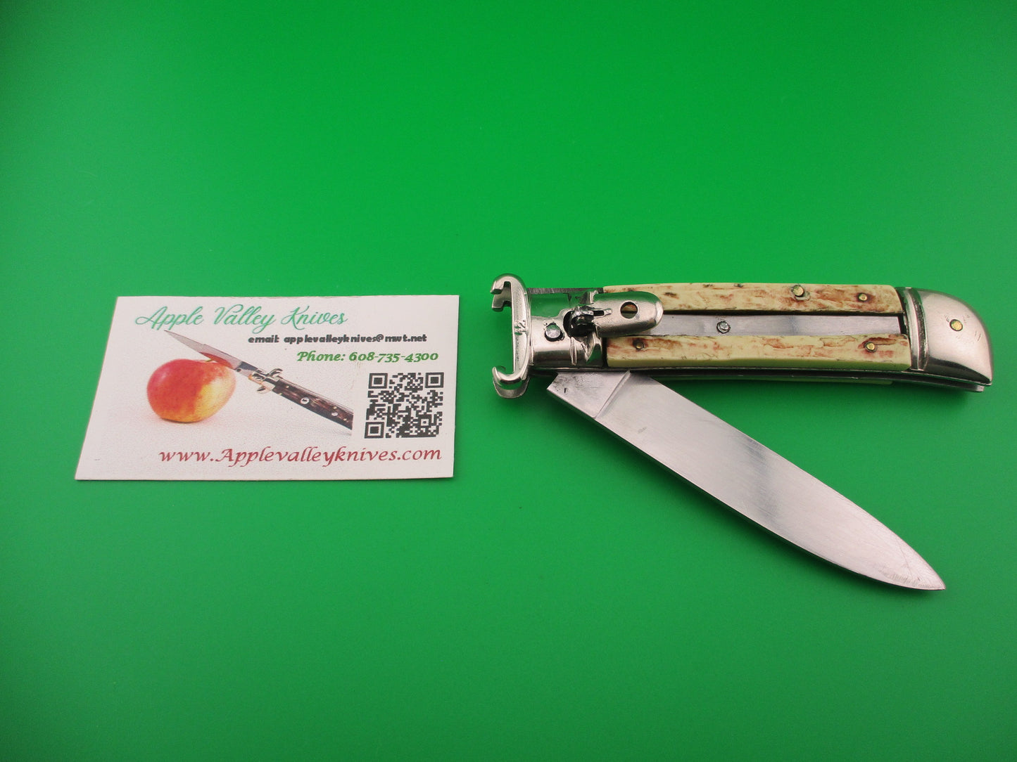 Jndiana (Indiana) INOX 20cm Italian Lever Shell puller Imitation stag automatic knife