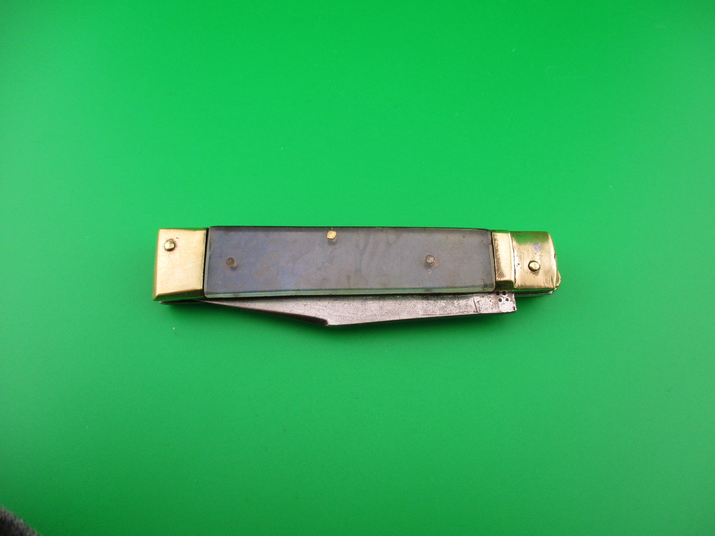 Master 19cm Japanese Lever Blue Brass vintage automatic knife