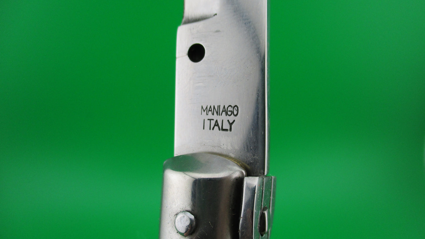 MANIAGO ITALY 33cm Italian Stiletto Stag swivel bolster automatic knife