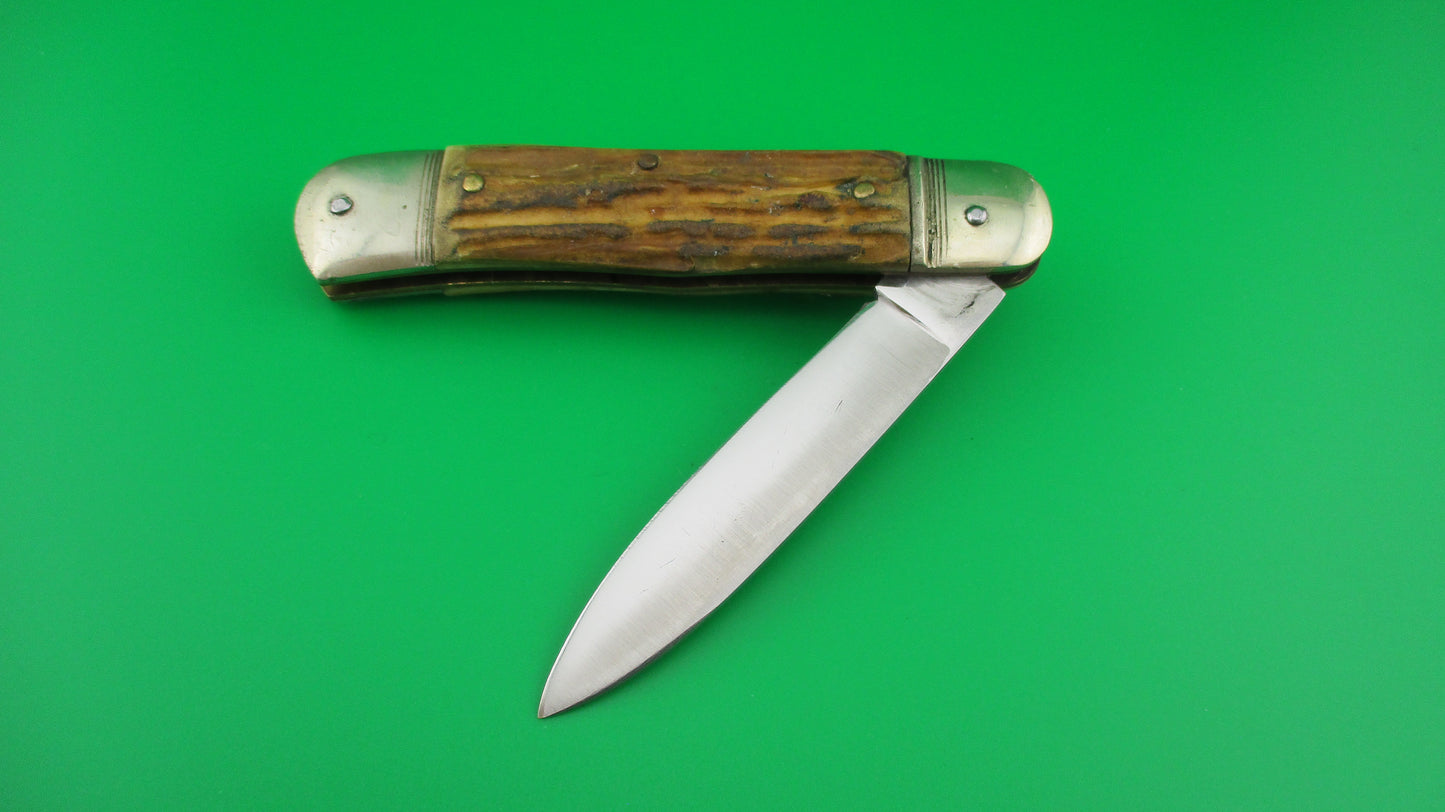 SPRINGER 11cm German Lever Stag automatic knife