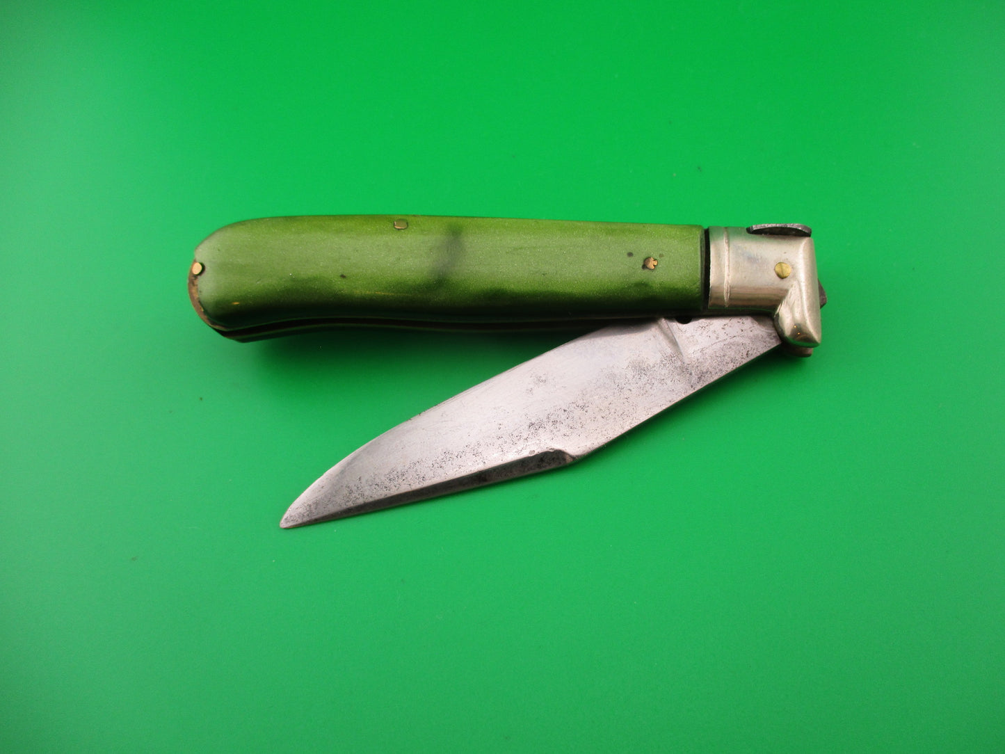 RARE 20cm Italian Picklock Green Raptor Bolster vintage automatic knife