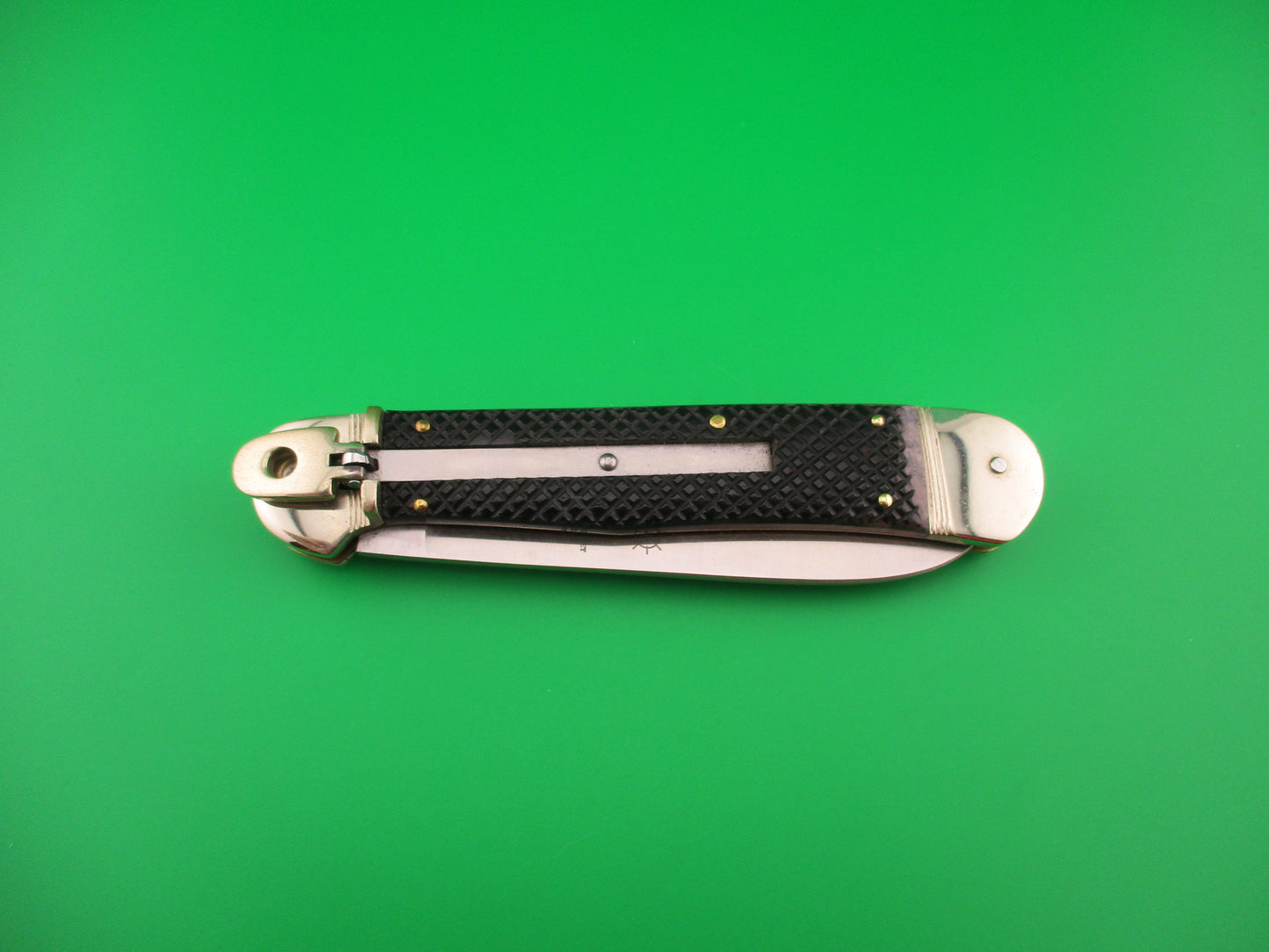 Hubertus SOLINGEN 13cm German Lever Black checkered large automatic knife