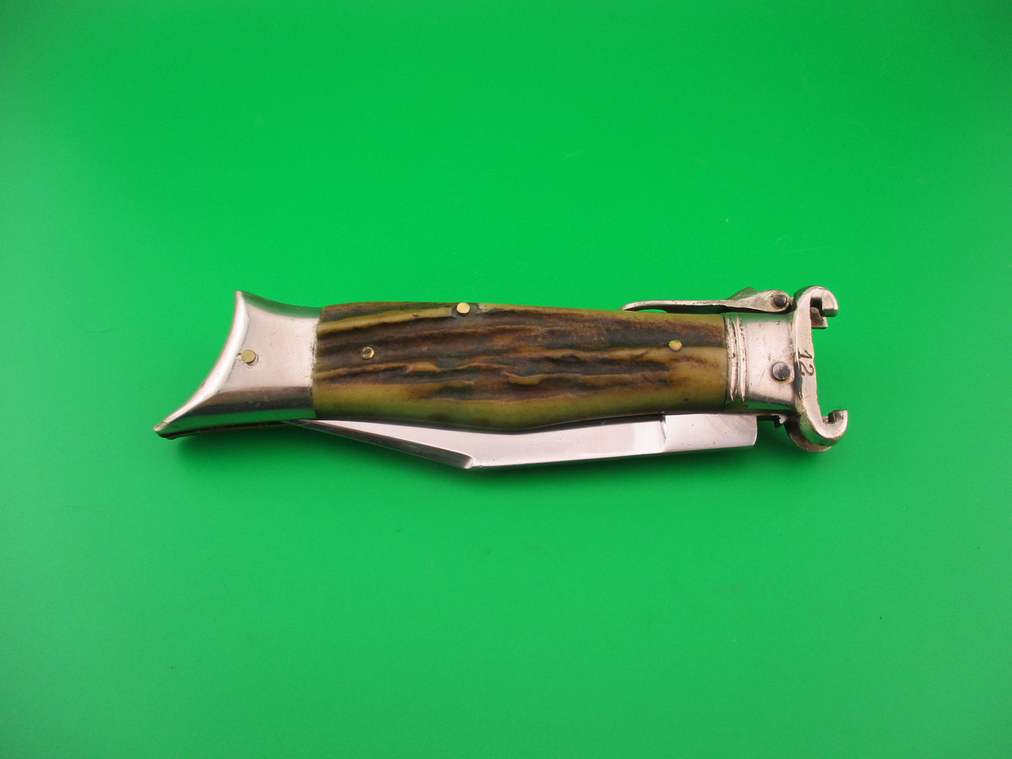 Jndiana INOX 22cm Italian Deer foot Fulcrum release Shell puller switchblade