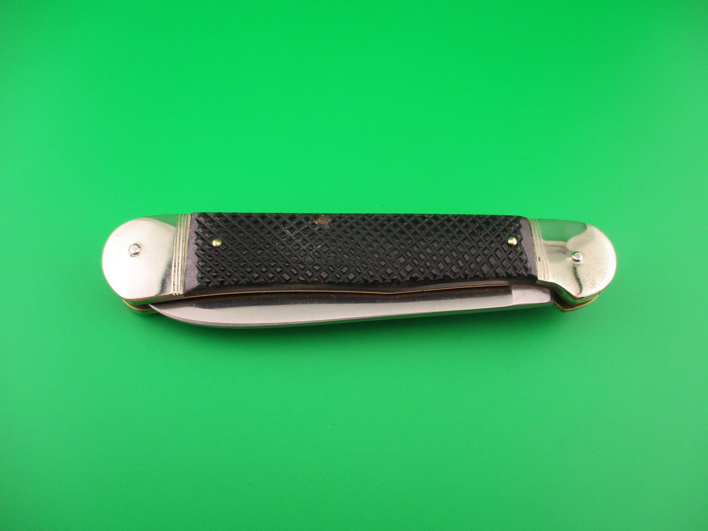 Hubertus SOLINGEN 13cm German Lever Black checkered large automatic knife