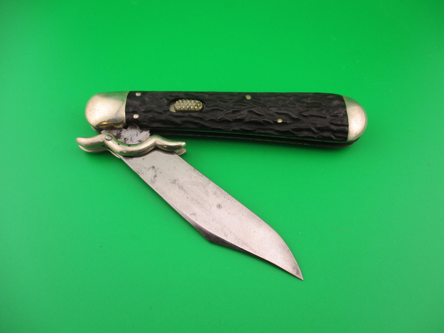 Flylock Vintage Hunter Lazy W folding guards automatic knife #11004