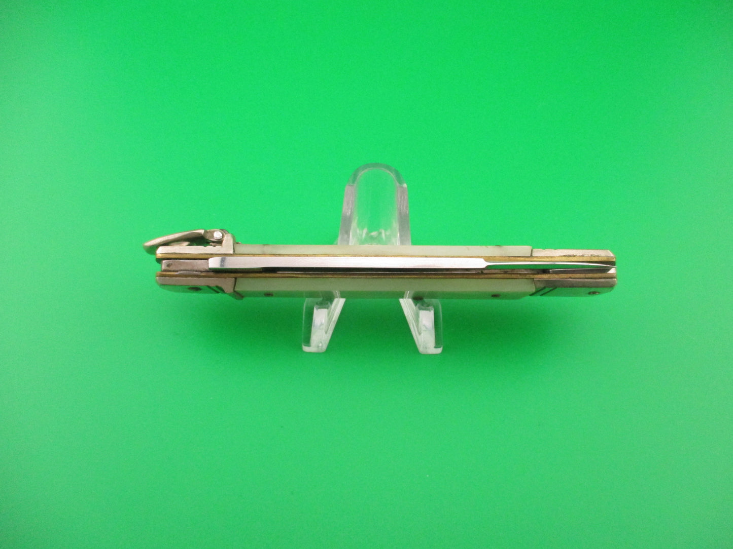 DELCIMA MANIAGO 21cm Italian Lever Pearlex Vintage Automatic knife