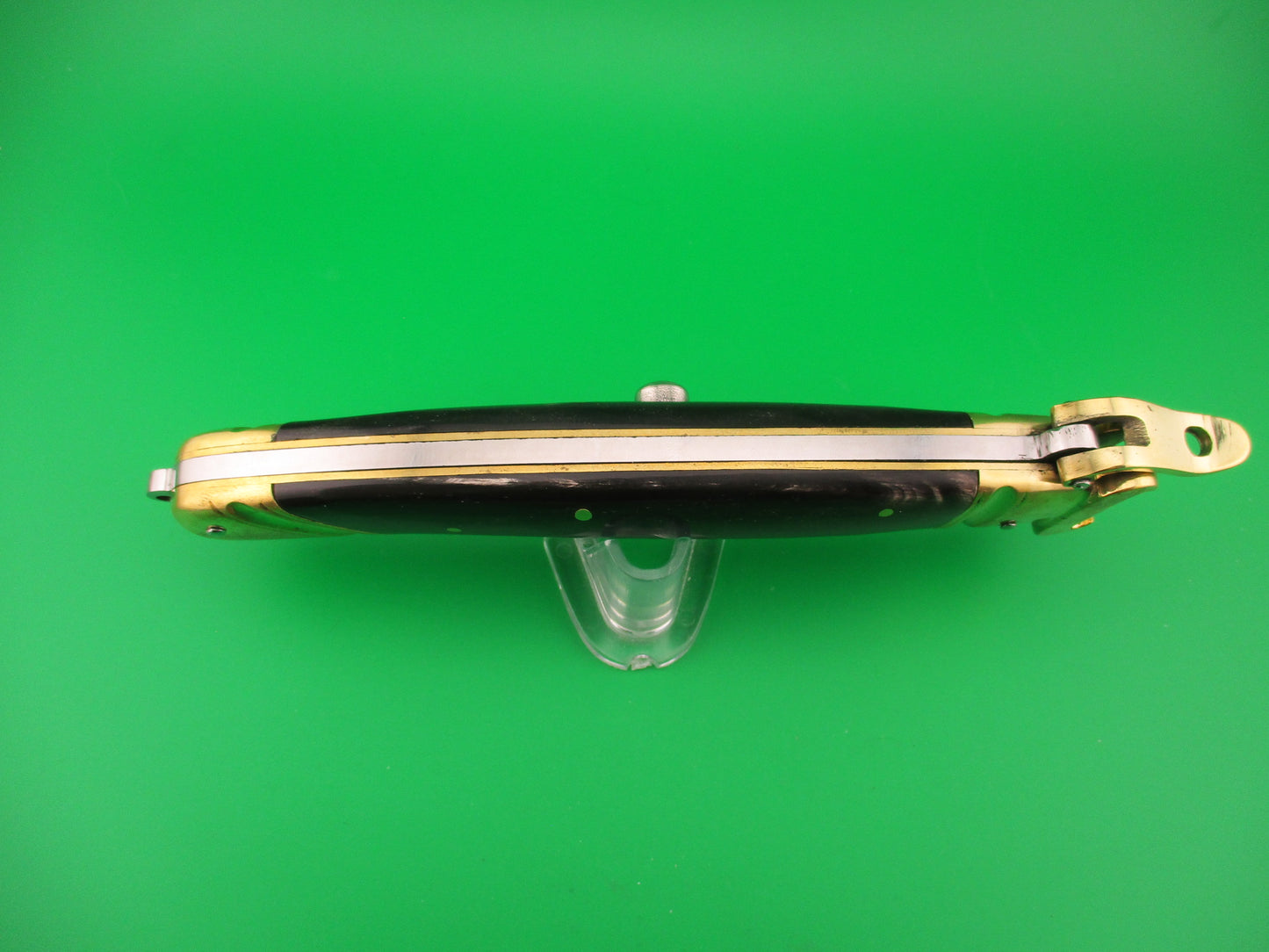Scarperia Custom 30cm Hand Made Shell puller Fulcrum Brass & horn automatic knife