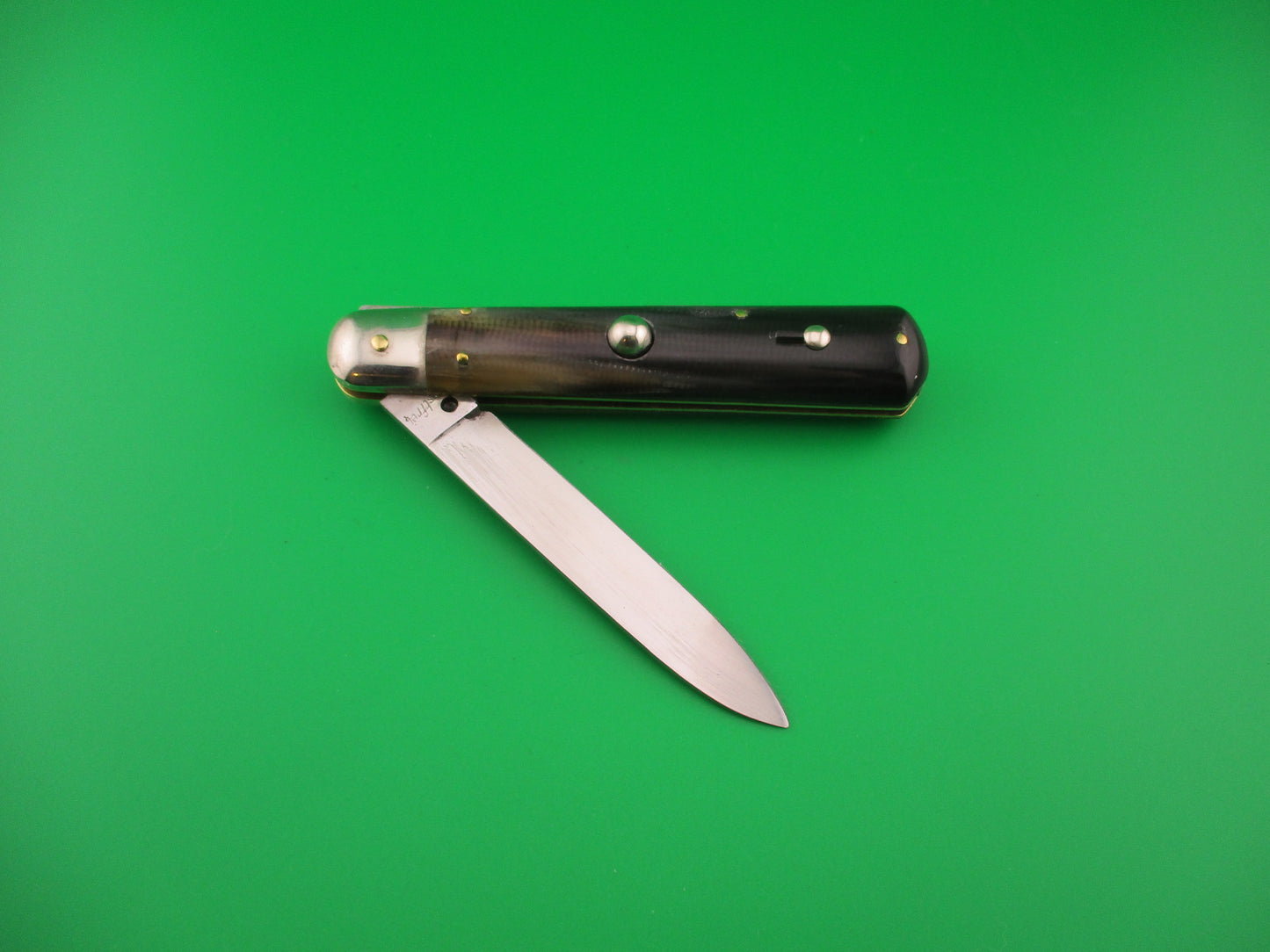 Rostfrei 20cm Italian Brazilian horn Cigar 1970s vintage NOS switchblade knife