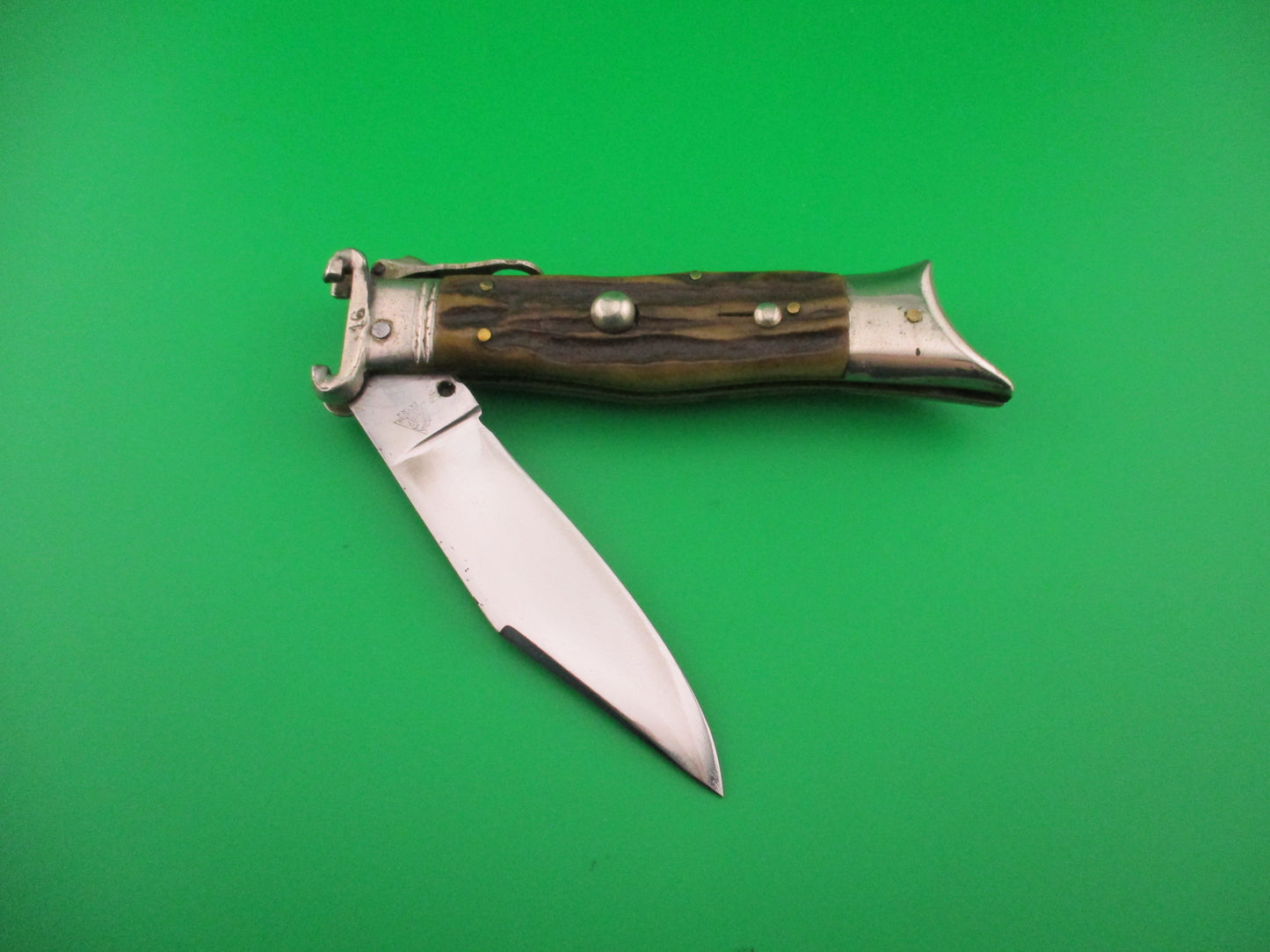 Jndiana INOX 22cm Italian Deer foot Fulcrum release Shell puller switchblade