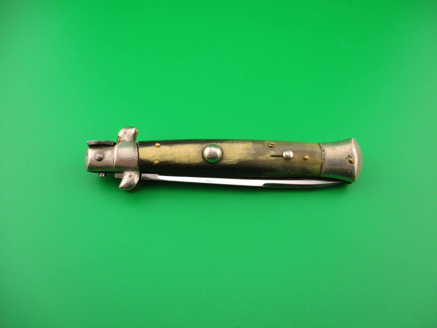 INOX 23cm Italian Transitional 1970s Vintage swivel bolster automatic knife