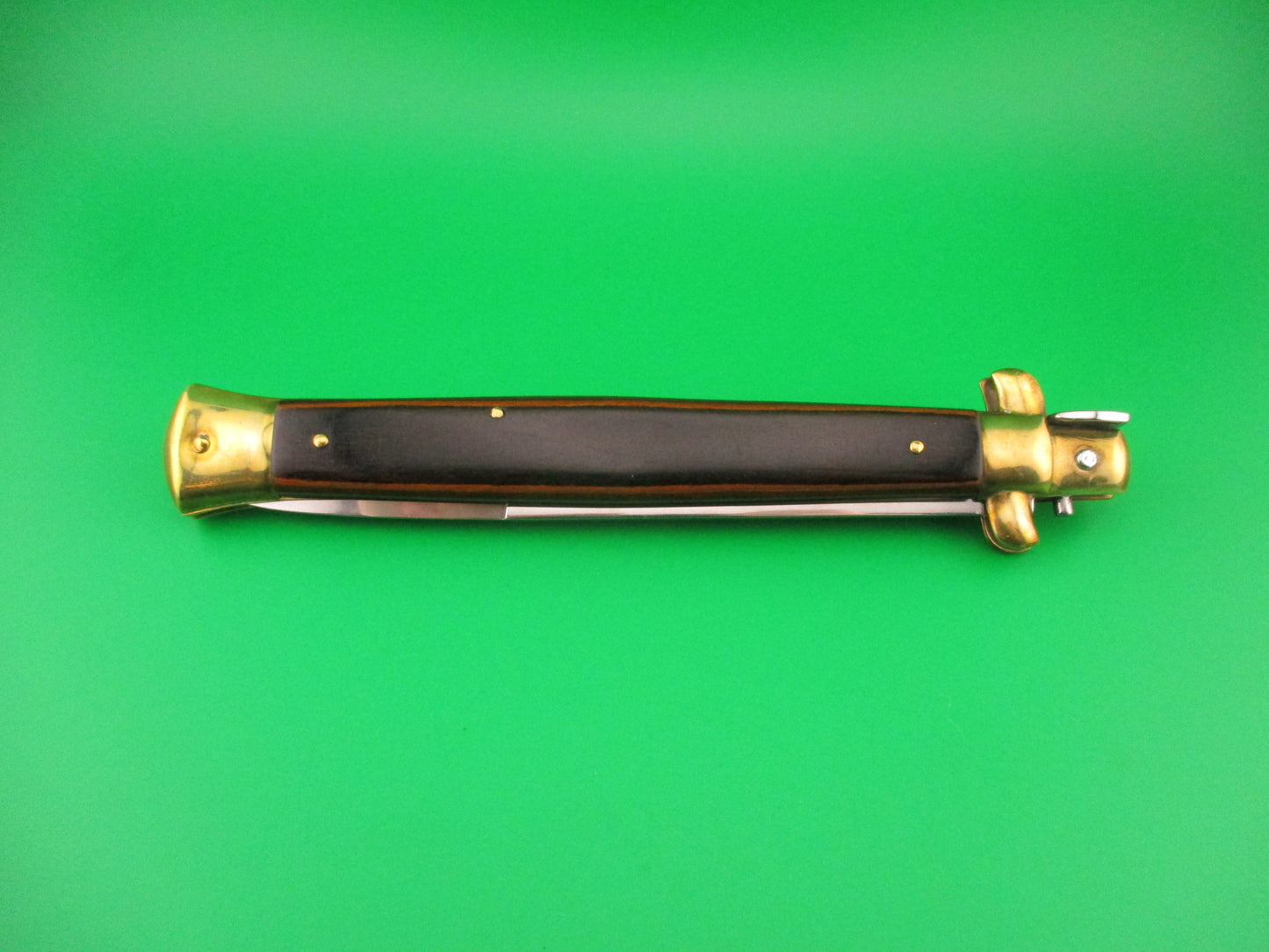 z B Rostfrei 33cm Italian Stiletto Siciliano Swivel bolster Wood & Brass automatic knife
