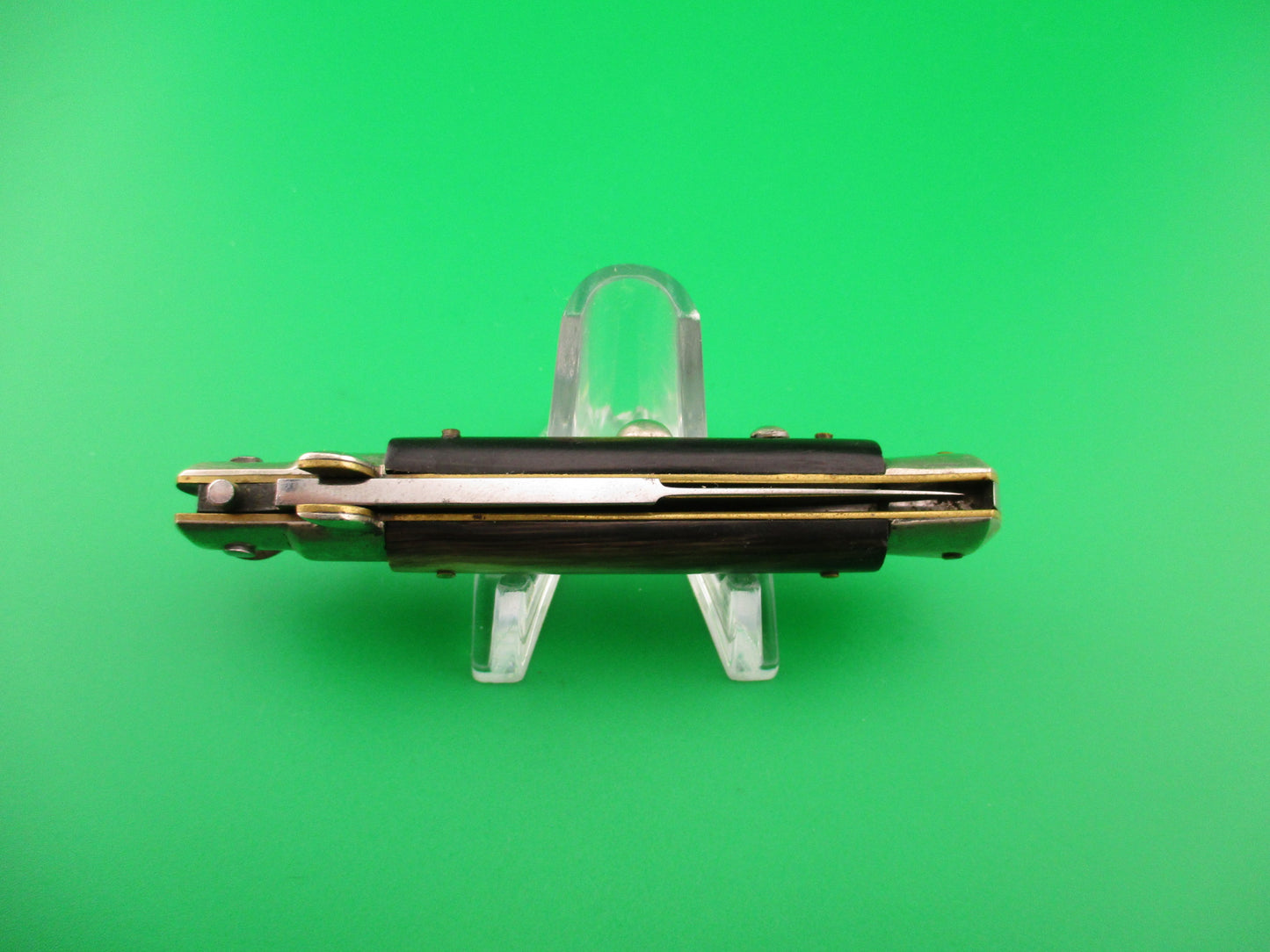 Sterile 16cm Italian picklock 1950s vintage Horn Bayonet automatic knife