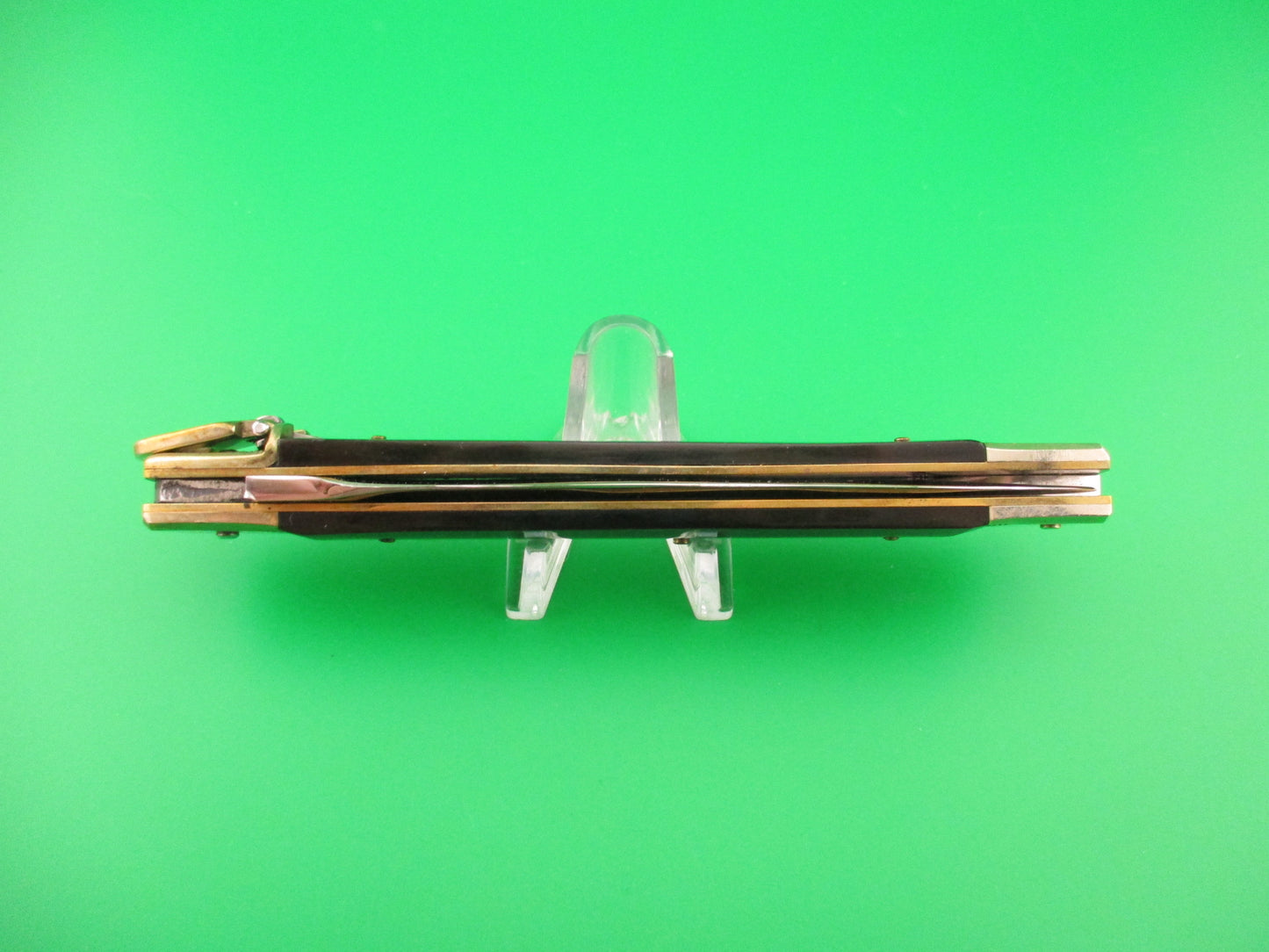 Hubertus 14cm German Lever Slimline KRIS blade Horn handled automatic knife