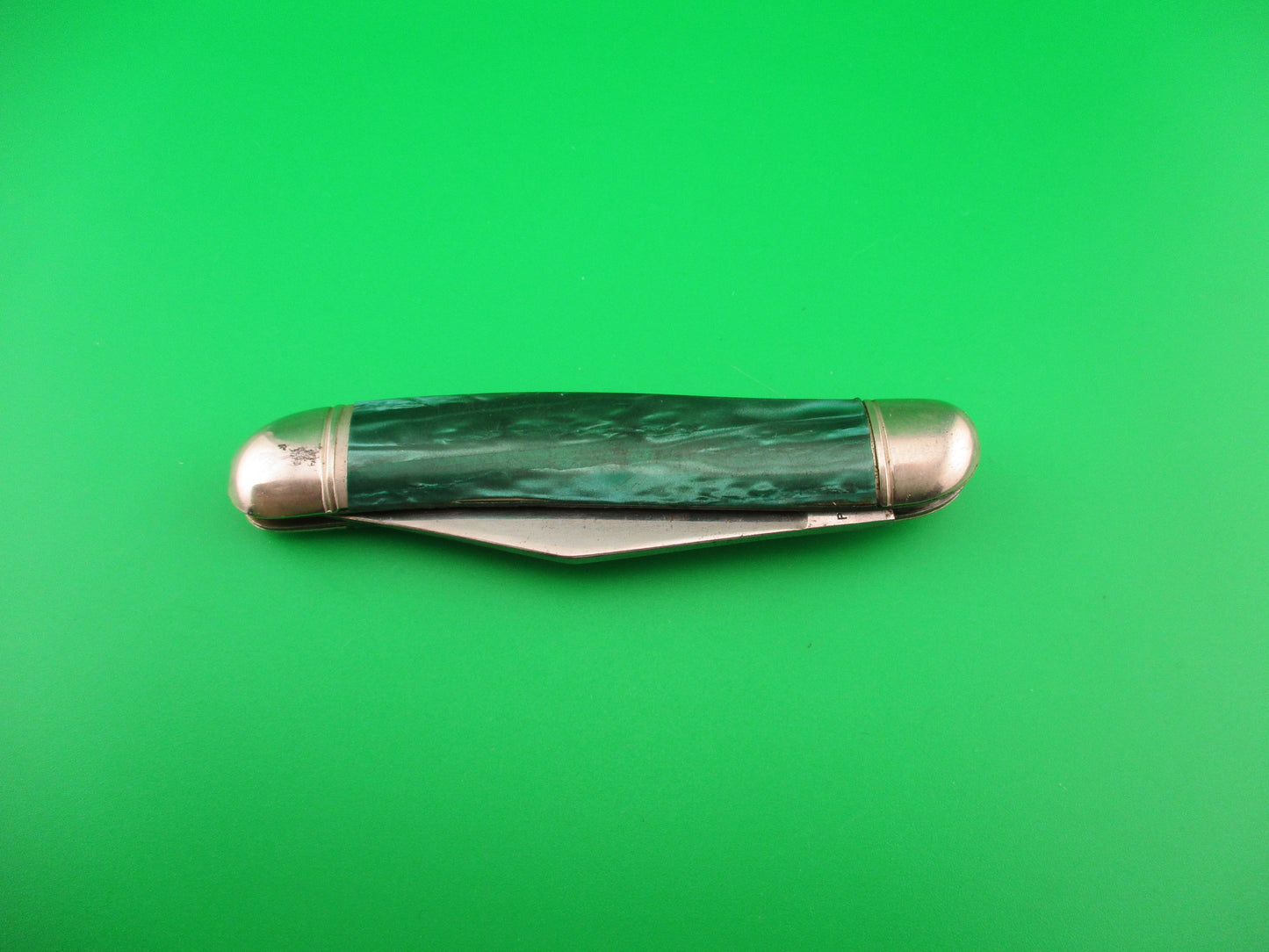 Hammer Brand Imperial Serpentine Jack Green pearl vintage switchblade knife