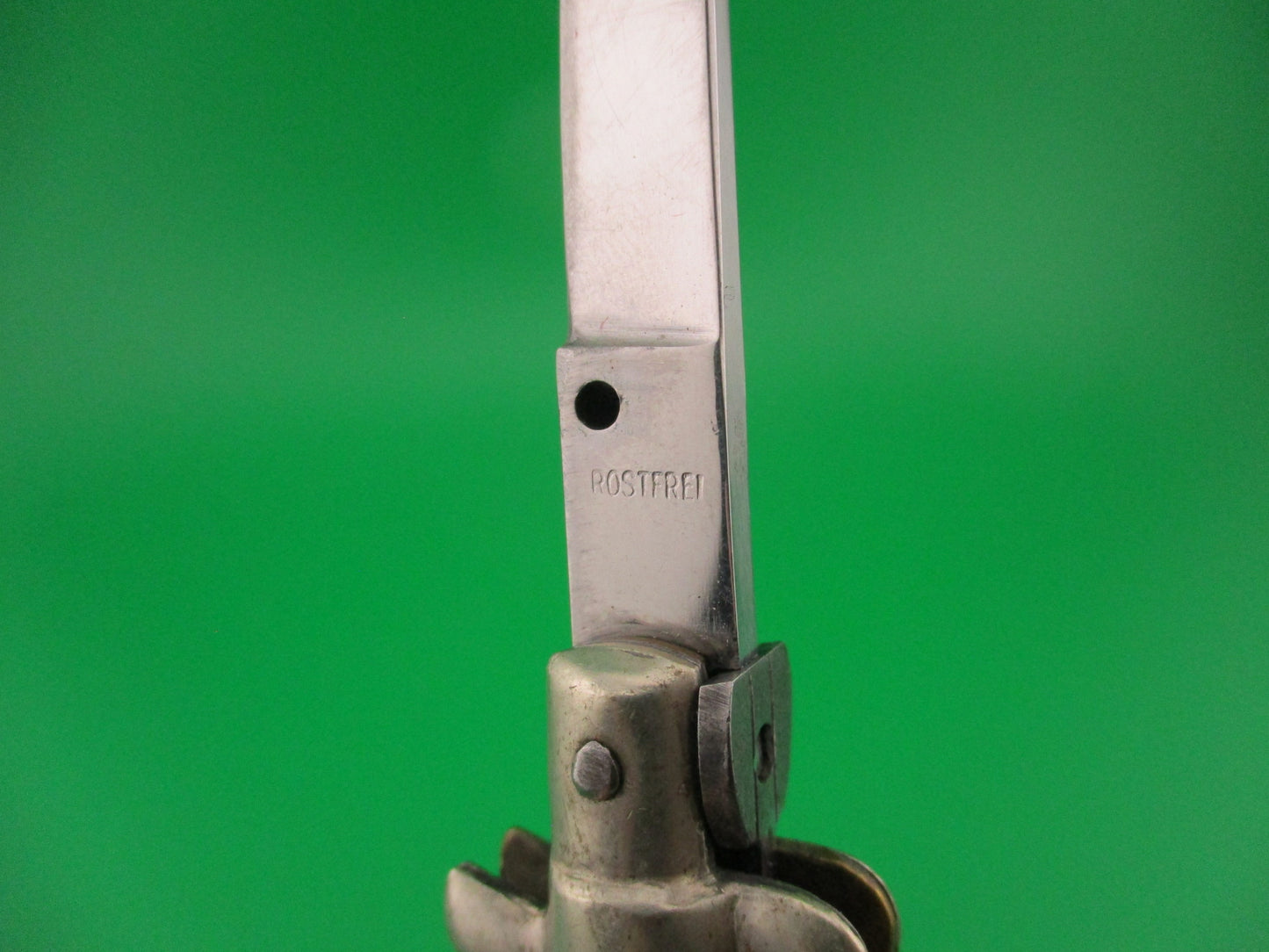 ROSTFREI 16cm Italian Transitional Pearlex 1970s swivel bolster automatic knife
