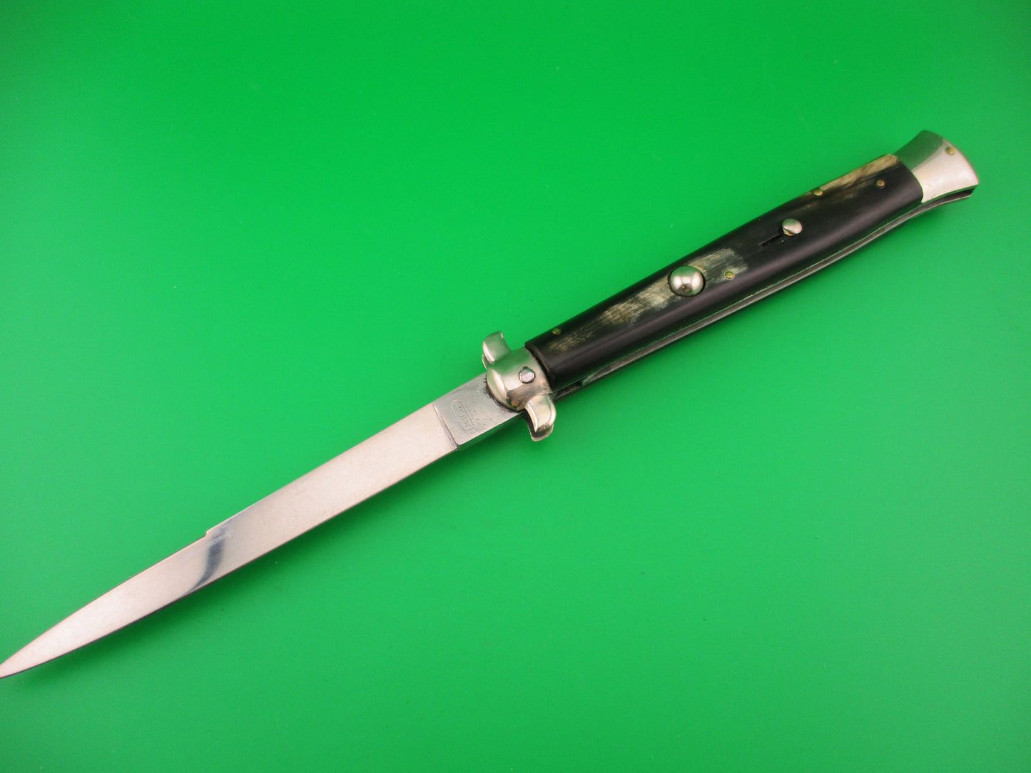 INOX 28cm Italian Totem Derby bolster BoBc horn stiletto automatic knife
