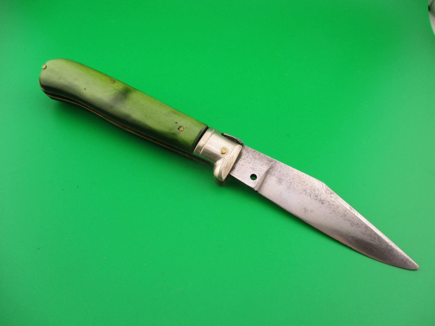 RARE 20cm Italian Picklock Green Raptor Bolster vintage automatic knife