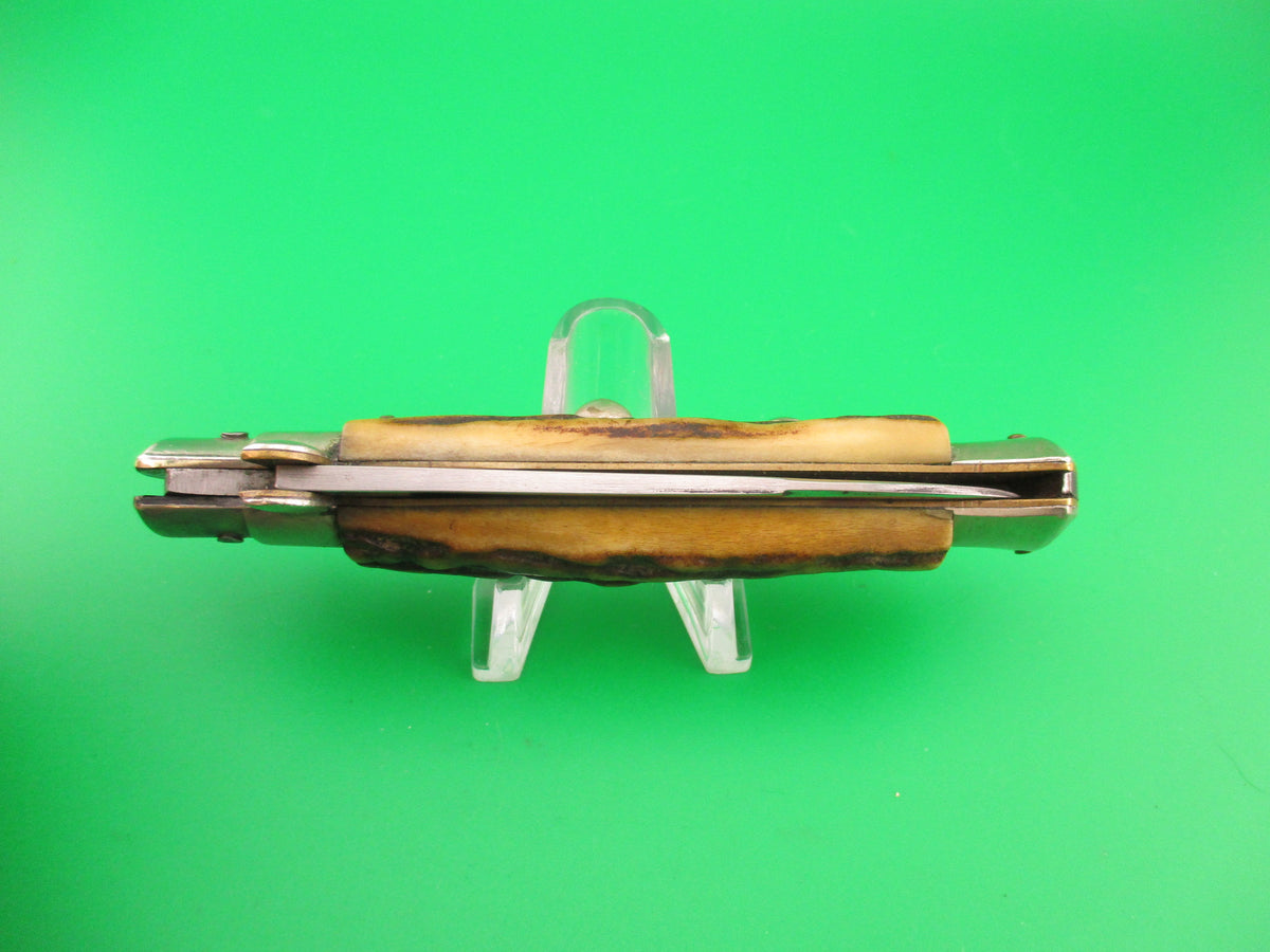 INOX PATENT 20cm Italian BO/BC Stag vintage 1960s automatic knife