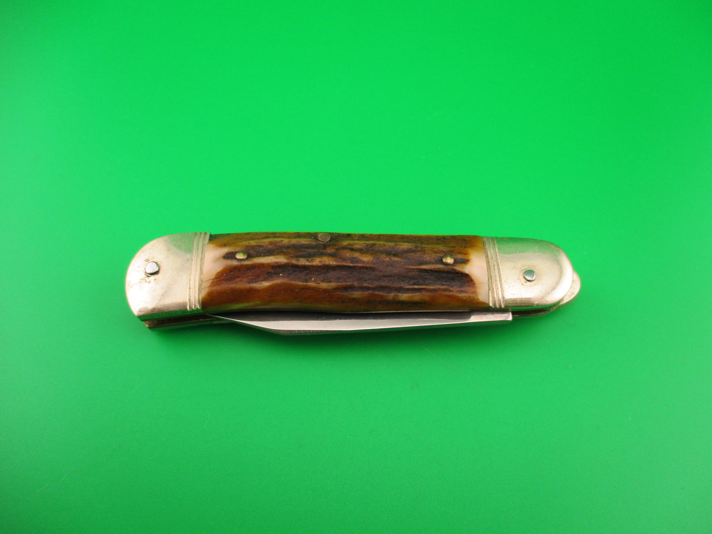 Hubertus Liliput 8cm German Lever Stag vintage automatic knife