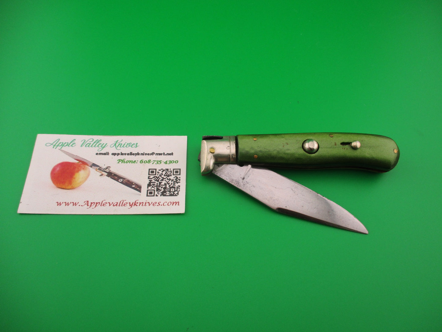RARE 20cm Italian Picklock Green Raptor Bolster vintage automatic knife