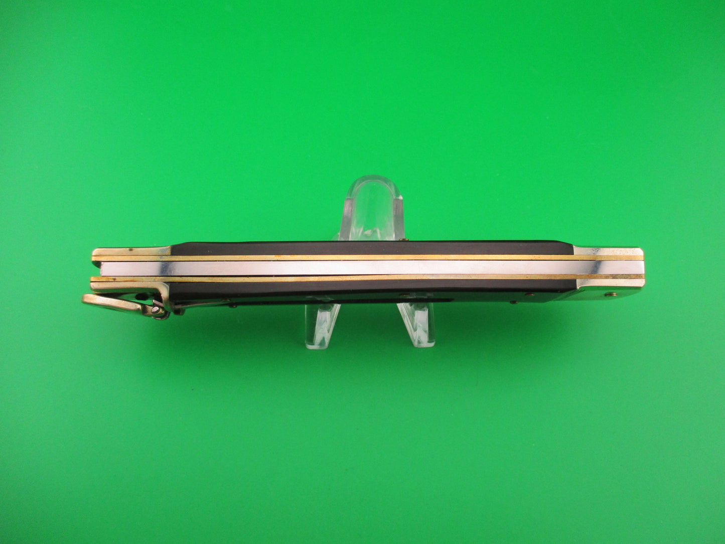 Hubertus 14cm German Lever Slimline KRIS blade Horn handled automatic knife
