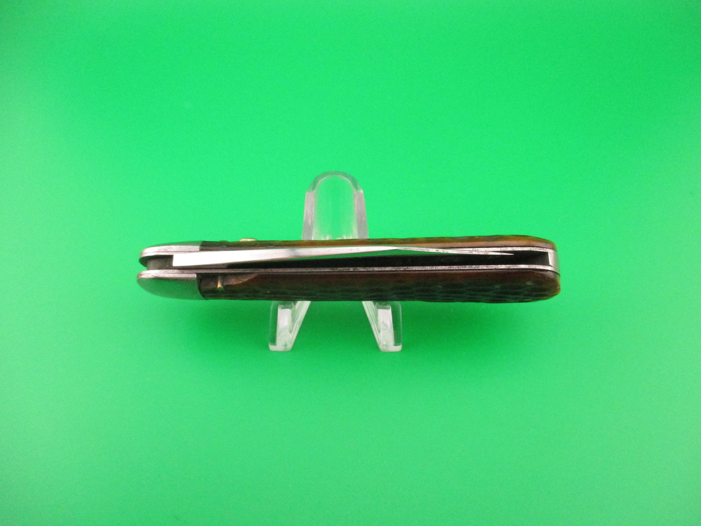 SHAPLEIGH HDW CO DE Scout jigged bone switchblade knife by Schrade