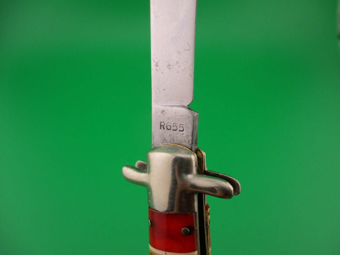 Remington R645 Bowtie Fishtail Candystripe Vintage 1940s automatic knife