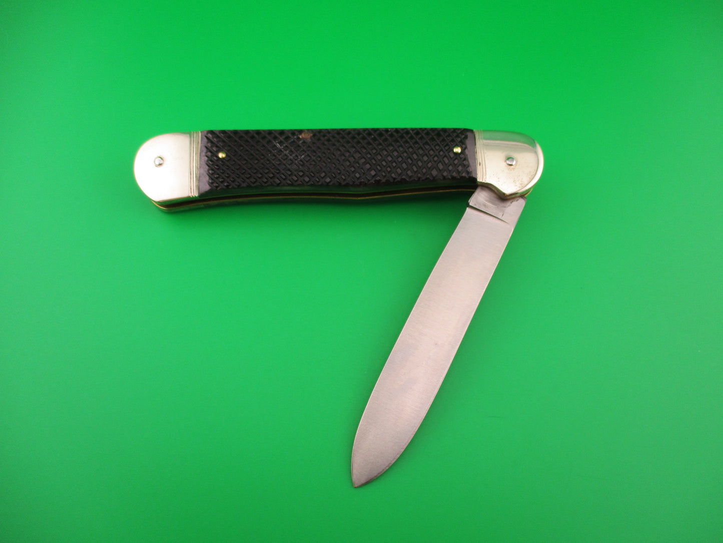 Hubertus SOLINGEN 13cm German Lever Black checkered large automatic knife