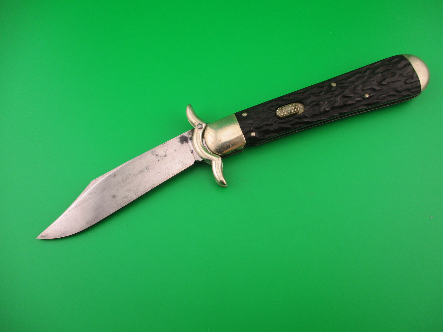 Flylock Vintage Hunter Lazy W folding guards automatic knife #11004
