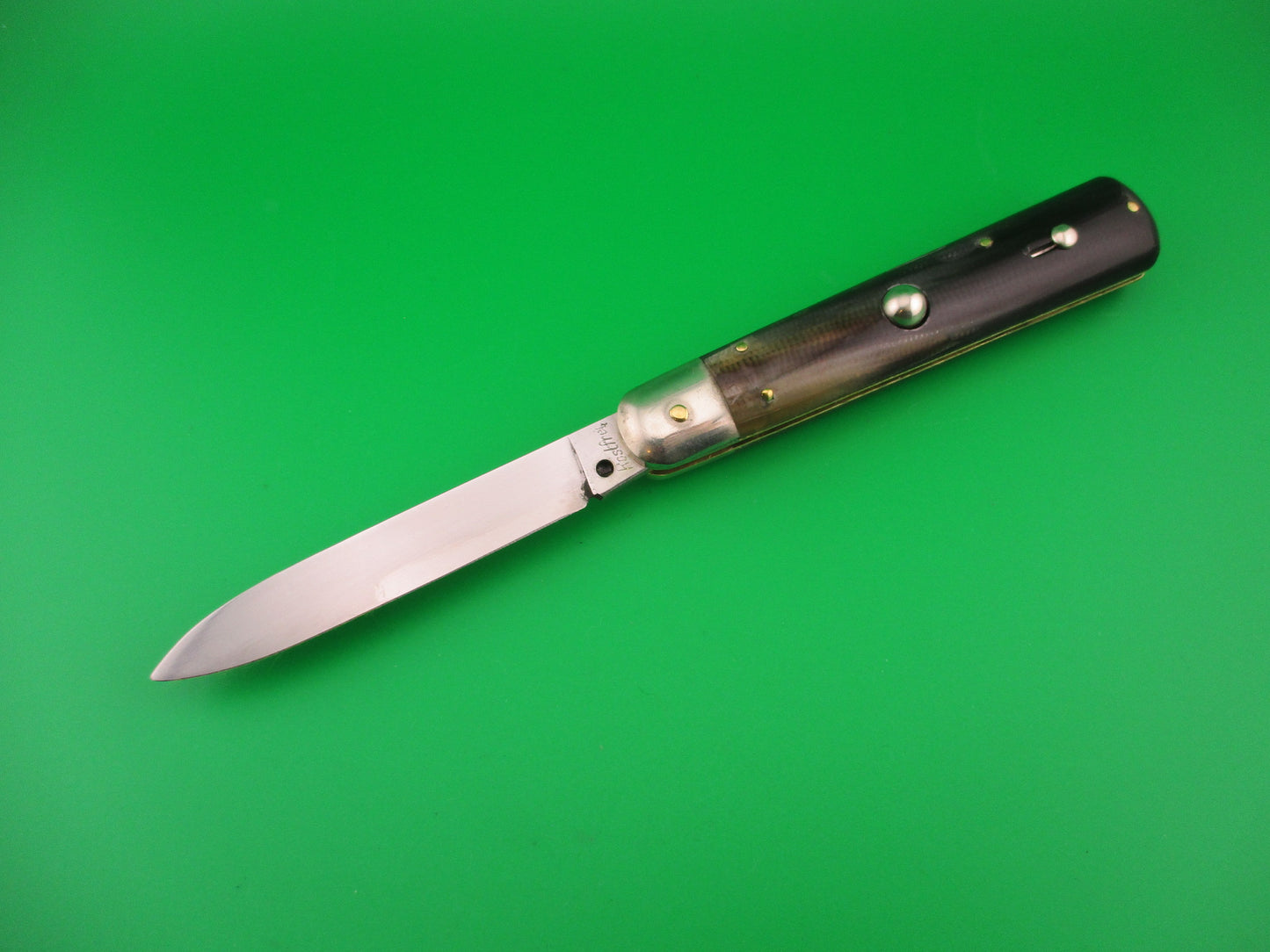 Rostfrei 20cm Italian Brazilian horn Cigar 1970s vintage NOS switchblade knife