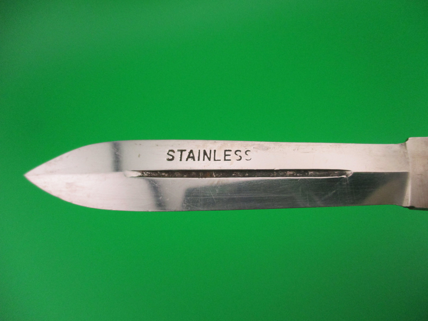 STAINLESS 17cm Japanese Bullfighter Siesta spear blade brass lever switchblade