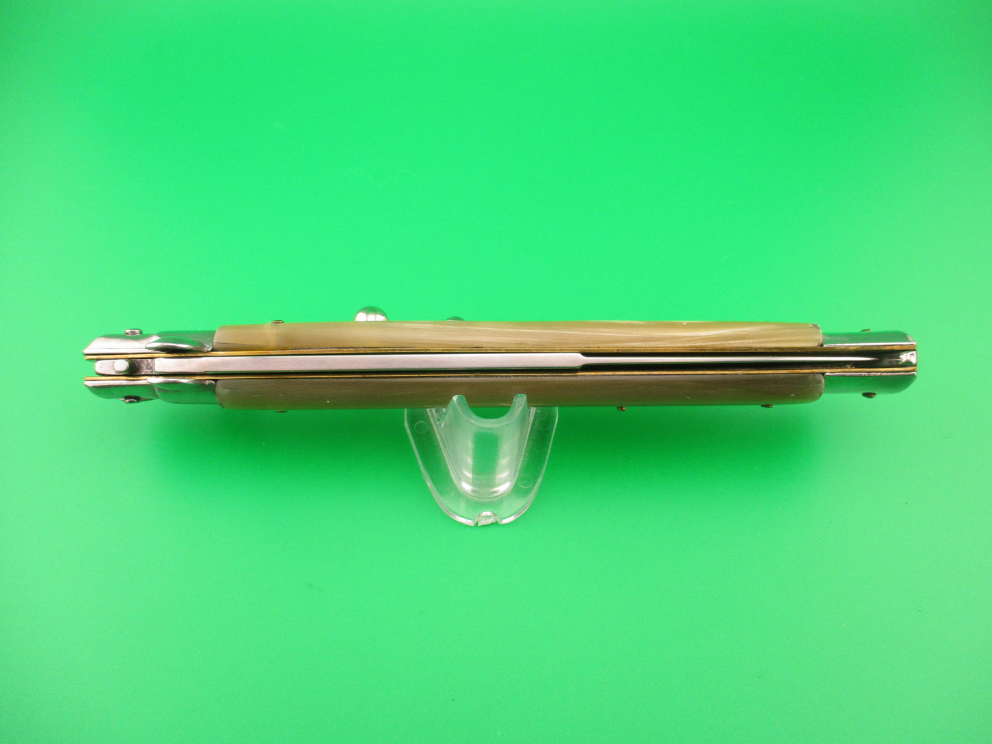 AKC 33cm Italian Swivel Bolster Honey & Cream automatic knife vintage 1990s