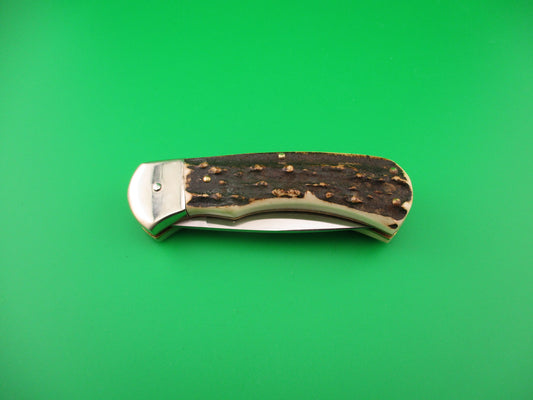Hubertus 18cm Stag Scale Release hard-to-find German automatic knife