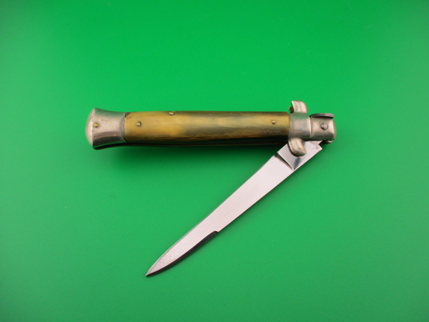 INOX 23cm Italian Transitional 1970s Vintage swivel bolster automatic knife