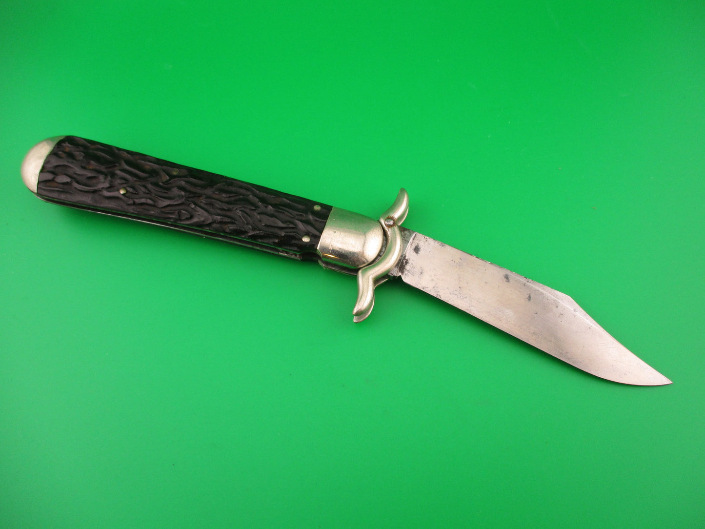 Flylock Vintage Hunter Lazy W folding guards automatic knife #11004